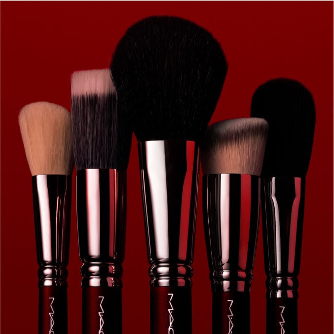 MAC Cosmetics brushes.