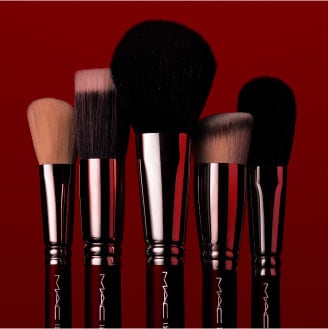 MAC Cosmetics brushes.